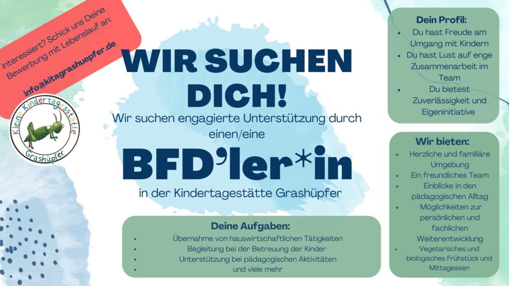 Kita Grashüpfer sucht BFDler